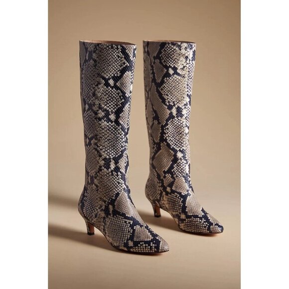 NWT Size US 5-5.5 (EU 36) - Silent D Erena Kitten-Heel Boots snake (NWT US$ 260) - Picture 10 of 16